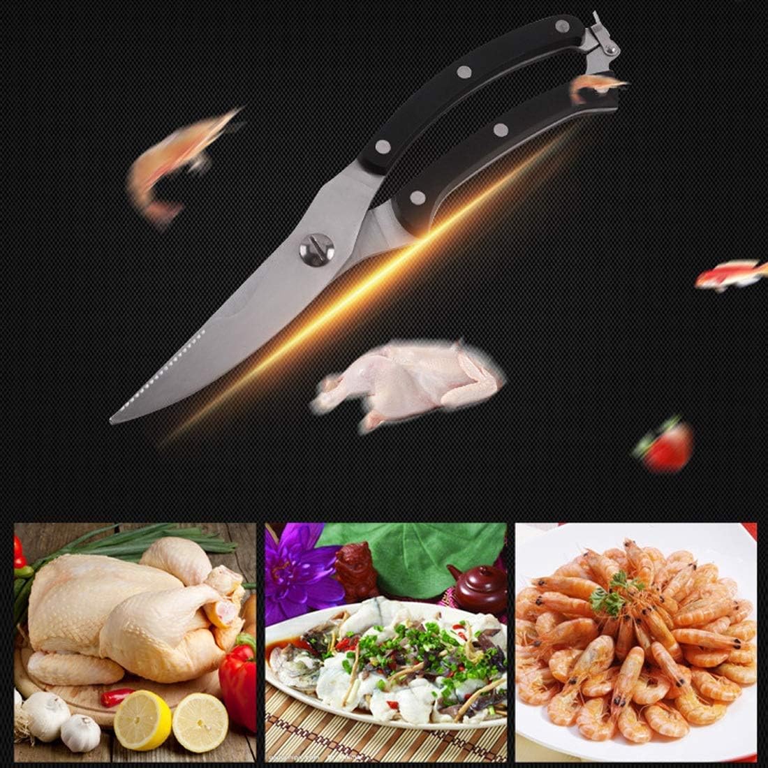 Kitchen Scissors Kitchen Shears Strong Knives Kitchen Shears Stainless Steel Poultry Fish Chicken Bone