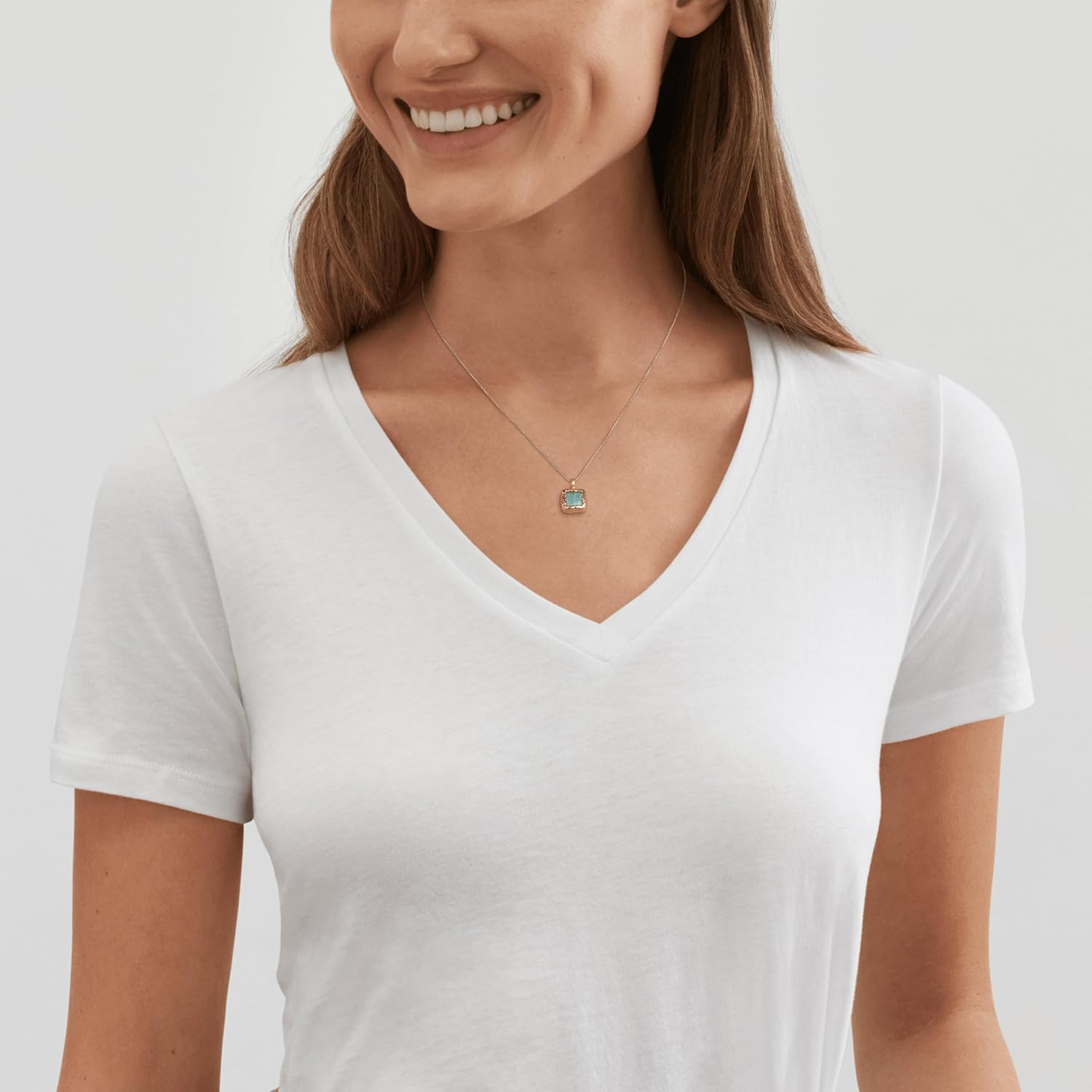 Silpada 'Mediterra' Natural Aquamarine Necklace in 14K Gold-Plated Sterling Silver, 16" + 2" - Image 4