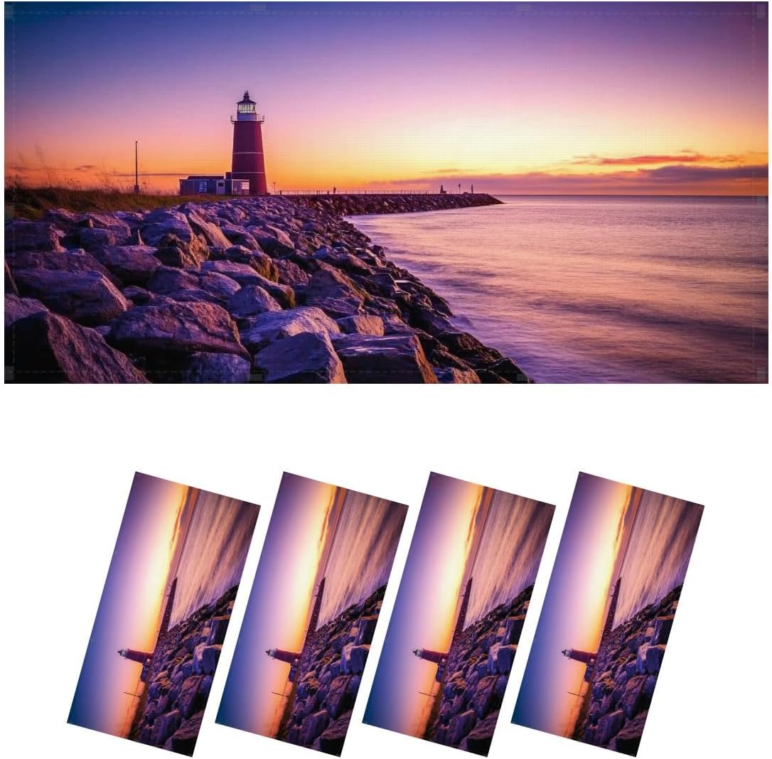 Fluorescent Light Covers for Ceiling Lights Horse Marken Lighthouse Easy to Install Magnetic Light Filter for Classroom Office Hospitals School Home Decor