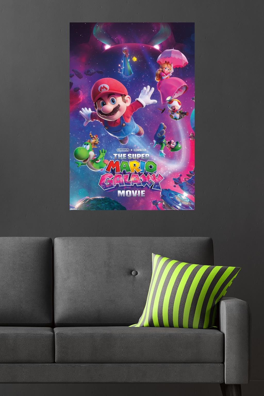 Nintendo The Super Mario Galaxy Movie (2026) - Key Art Wall Poster, 34L" x 22.4W", Unframed Version - 5