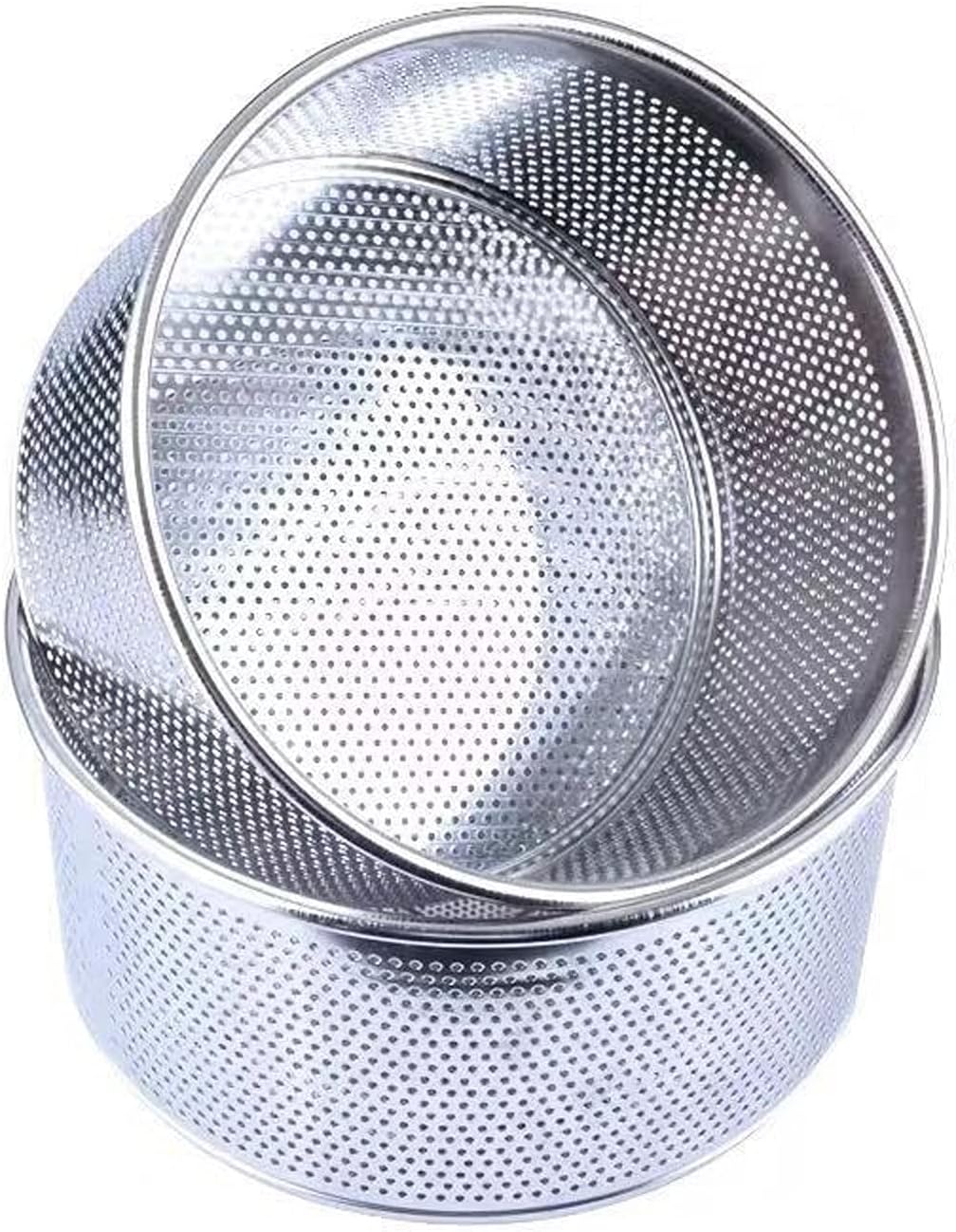 Stainless Steel Frying Basket - Round Food Strainer for French Fries, Chicken Wings & Meat - Durable Fine Mesh Kitchen Frying Basket Ideal for Everyday Cooking