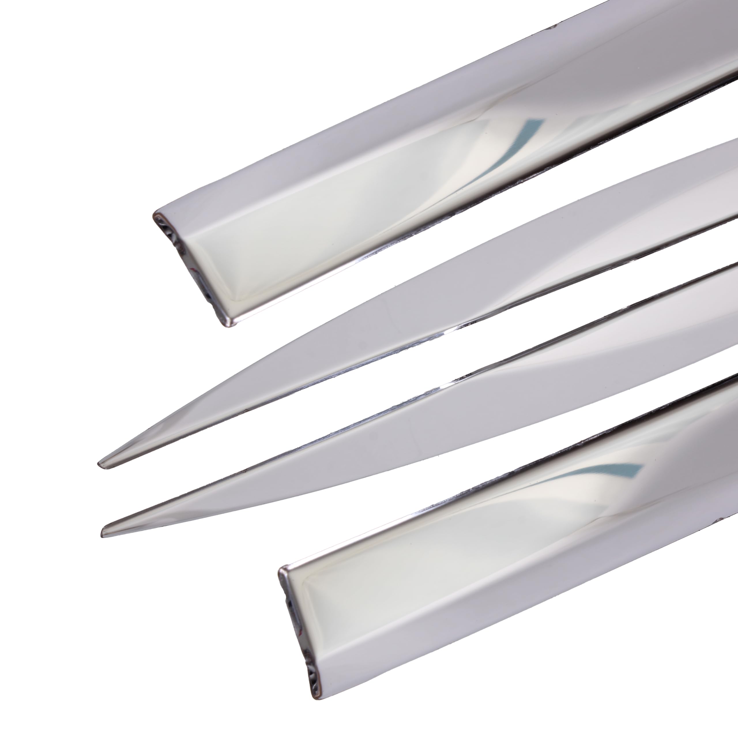 INLY 4 pezzi modanature laterali cromate in acciaio inox compatibili con 3008