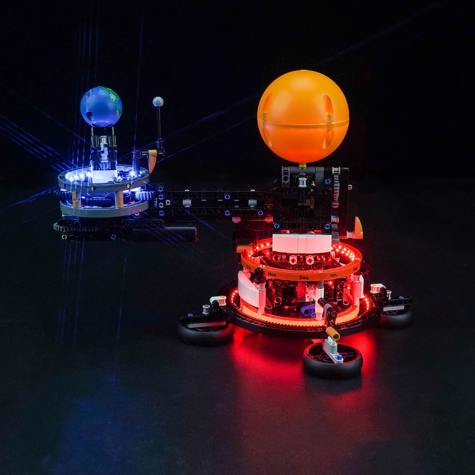 LED Light Set for Lego Technic Planet Earth and Moon in Orbit Building Set - Decoration Lighting, Transparent, 10.5 cm x 15.5 cm x 3 cm - Image 2