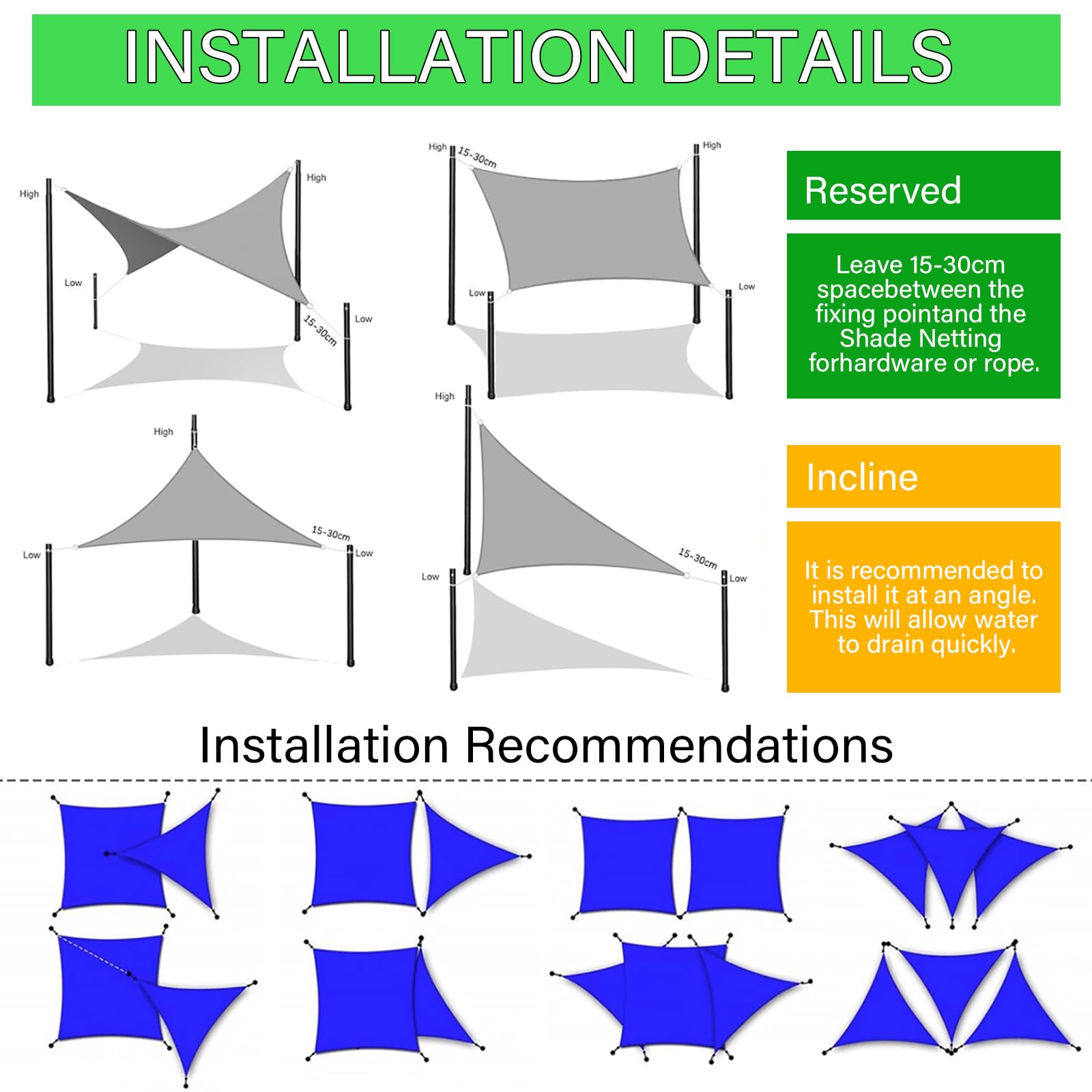 SSFMSF Red de Sombra Exterior 9x12m, Rectángulo Malla de Protección Solar 90% UV, HDPE Resistente al Viento y Transpirable, para Fácil Instalación, Ideal para Jardín, Terraza, Pérgola - Verde