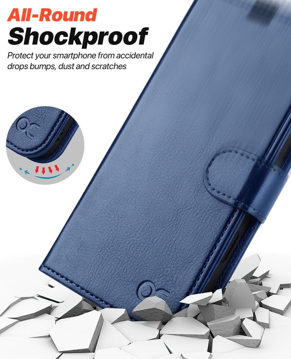 OCASE Coque pour iPhone 17 Pro Magnétique Détachable 2-en-1, PU Étui Portefeuille en Cuir avec RFID Blocage, Fentes pour Cartes, Protection Antichoc Housse pour iPhone 17 Pro (6,3’’, 2025) - Bleu