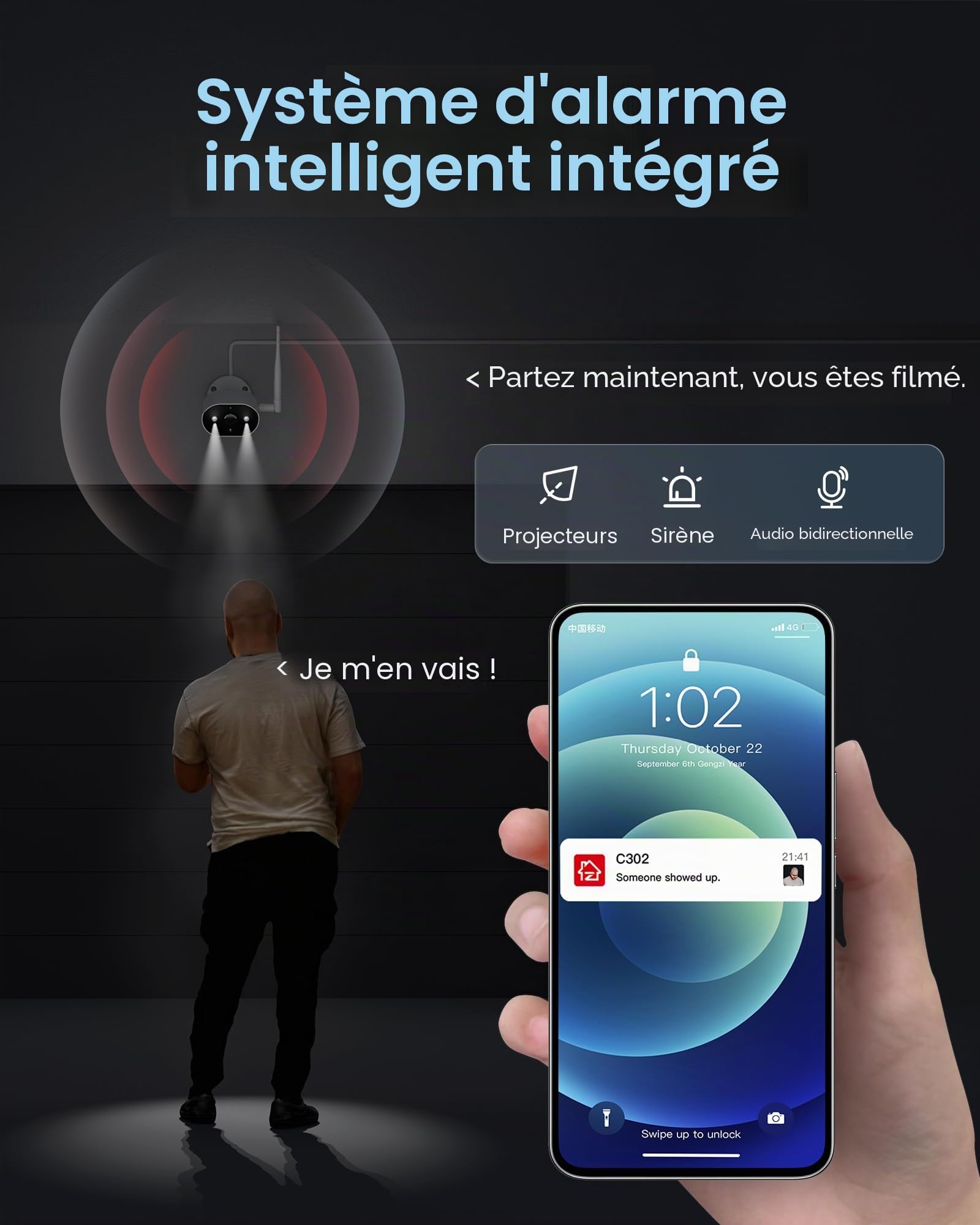 ZOSI 2K Kit Caméra Surveillance WiFi6 Moniteur 8CH 2TB avec Écran 12"