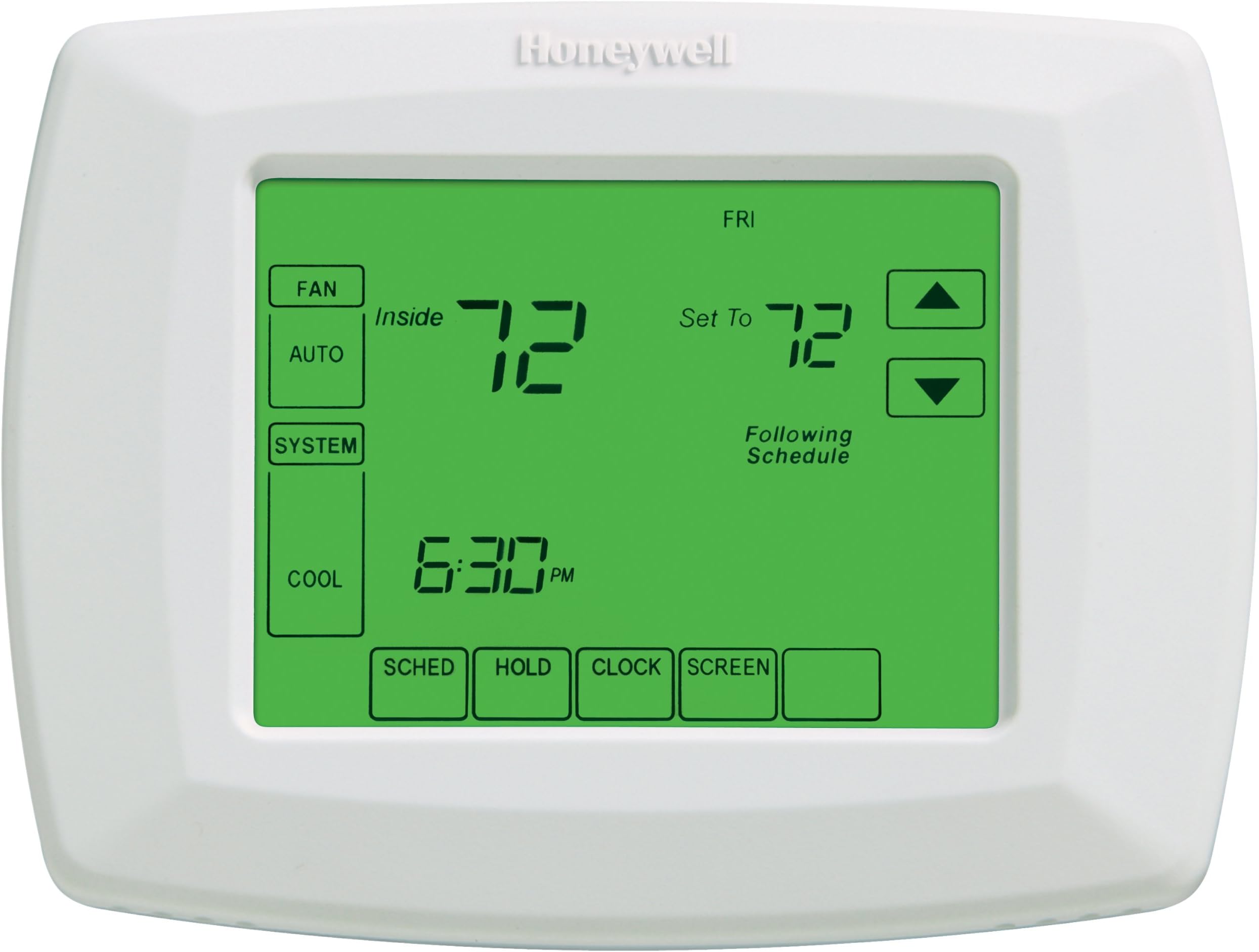 Honeywell RTH8500D 7-Day Touchscreen Programmable Thermostat, "C" Wire Required, White, 1Package (Thermostat) (RTH8500D1013/E1)
