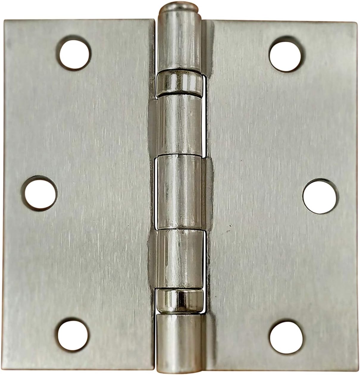 Hinge Outlet Interior Satin Nickel Ball Bearing Door Hinges 3.5 Inch Square, 2 Pack