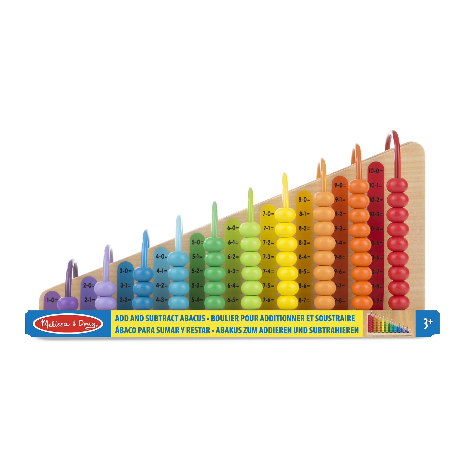 Melissa & Doug - Abakus: Lernspielzeug - Abakus mit 55 bunten Perlen und 2 austauschbaren Holzbrettern für Kinder