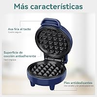 SNAILAR Mini Gofrisütő Kék Kompakt Wafflekészítő 550W Családi Ünnepekhez 4
