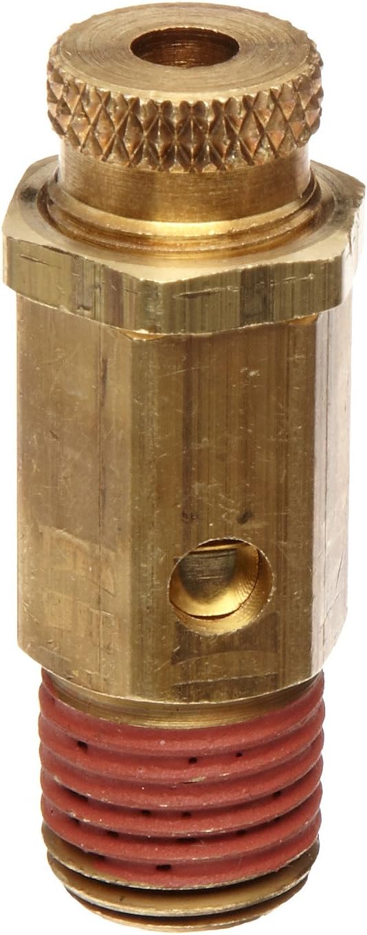Control Devices-NC25-1UK002 NC Series Brass Non-Code Safety Valve, 25-200 psi Adjustable Pressure Range, 1/4" Male NPT