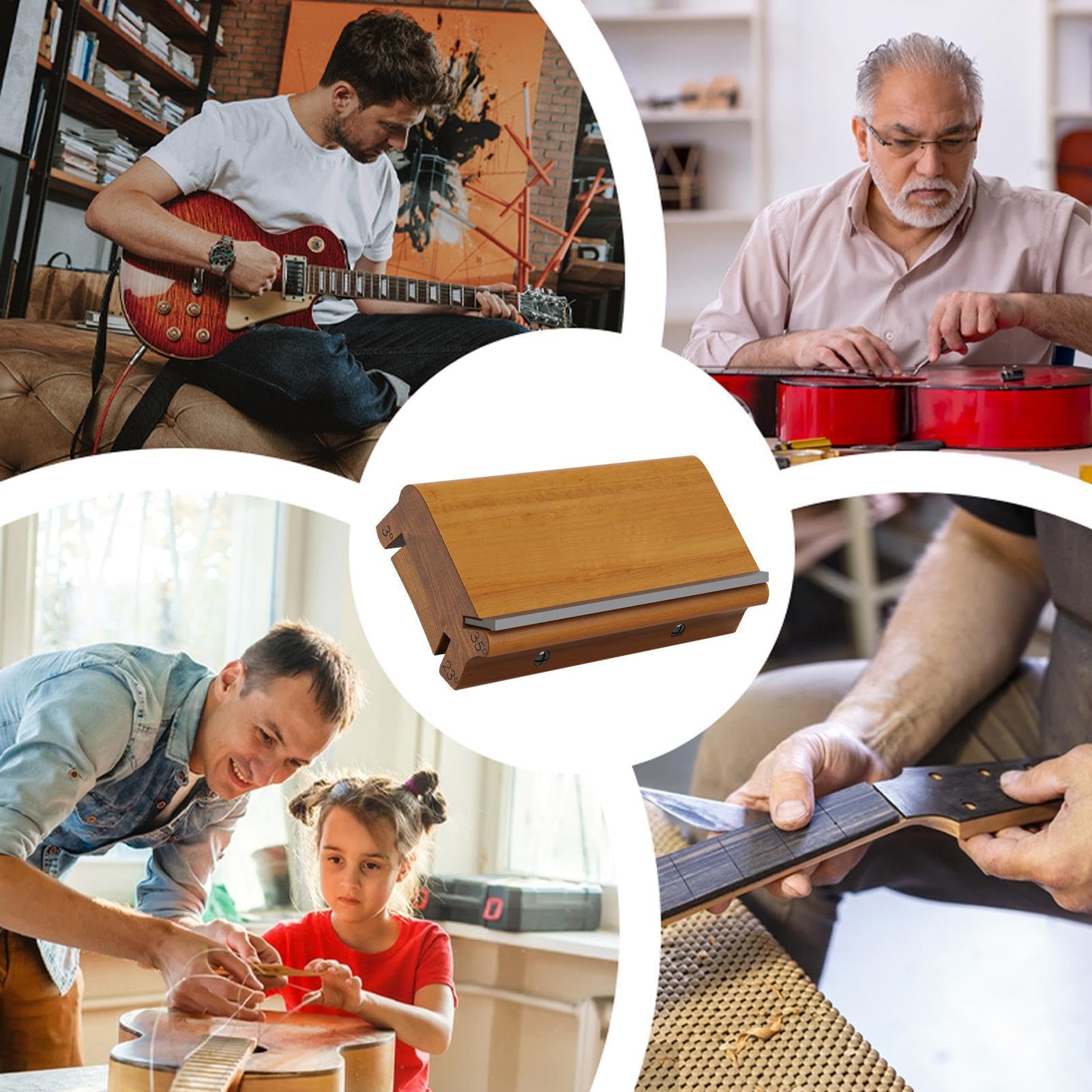 Outil biseauté pour frettes de guitare, lime à pansement, instrument de luthier de précision, lisse les bords, forme le métal, améliore la jouabilité, idéal pour les réparations de ukulélé, de basse