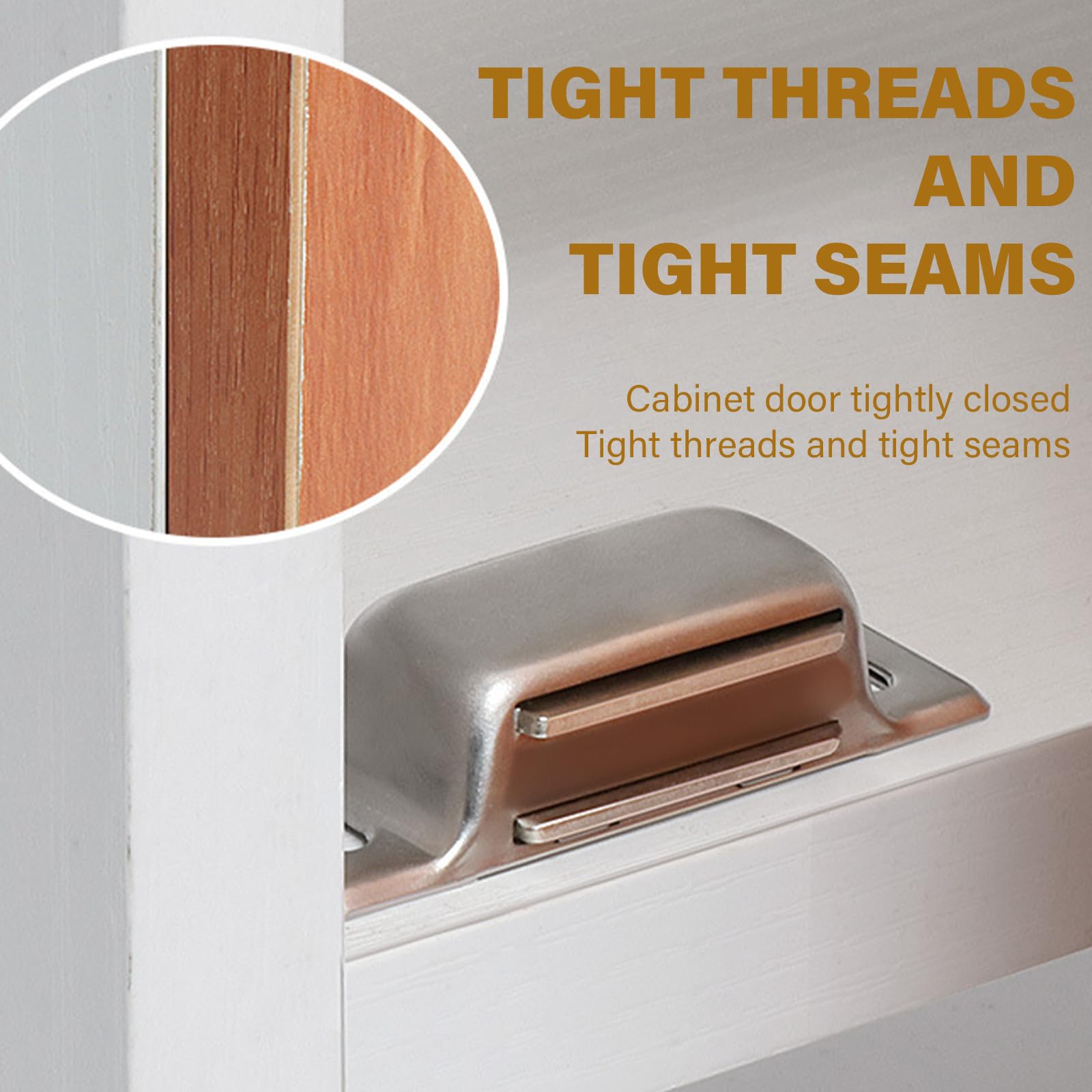 Chiavistelli Magnetici Per Armadi - Set Da 12 Pezzi Marrone - Foto 7