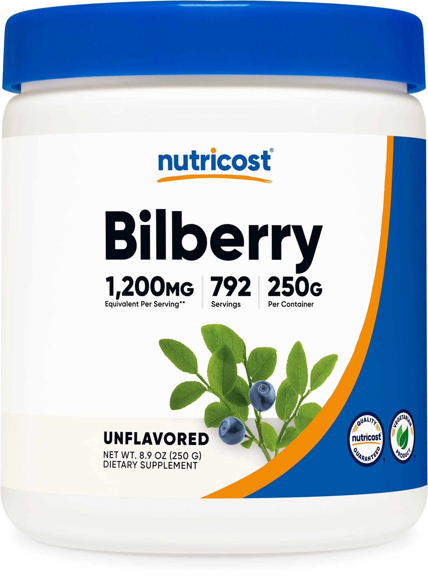 Nutricost Bilberry Powder 500 Grams - Gluten Free And Non-Gmo