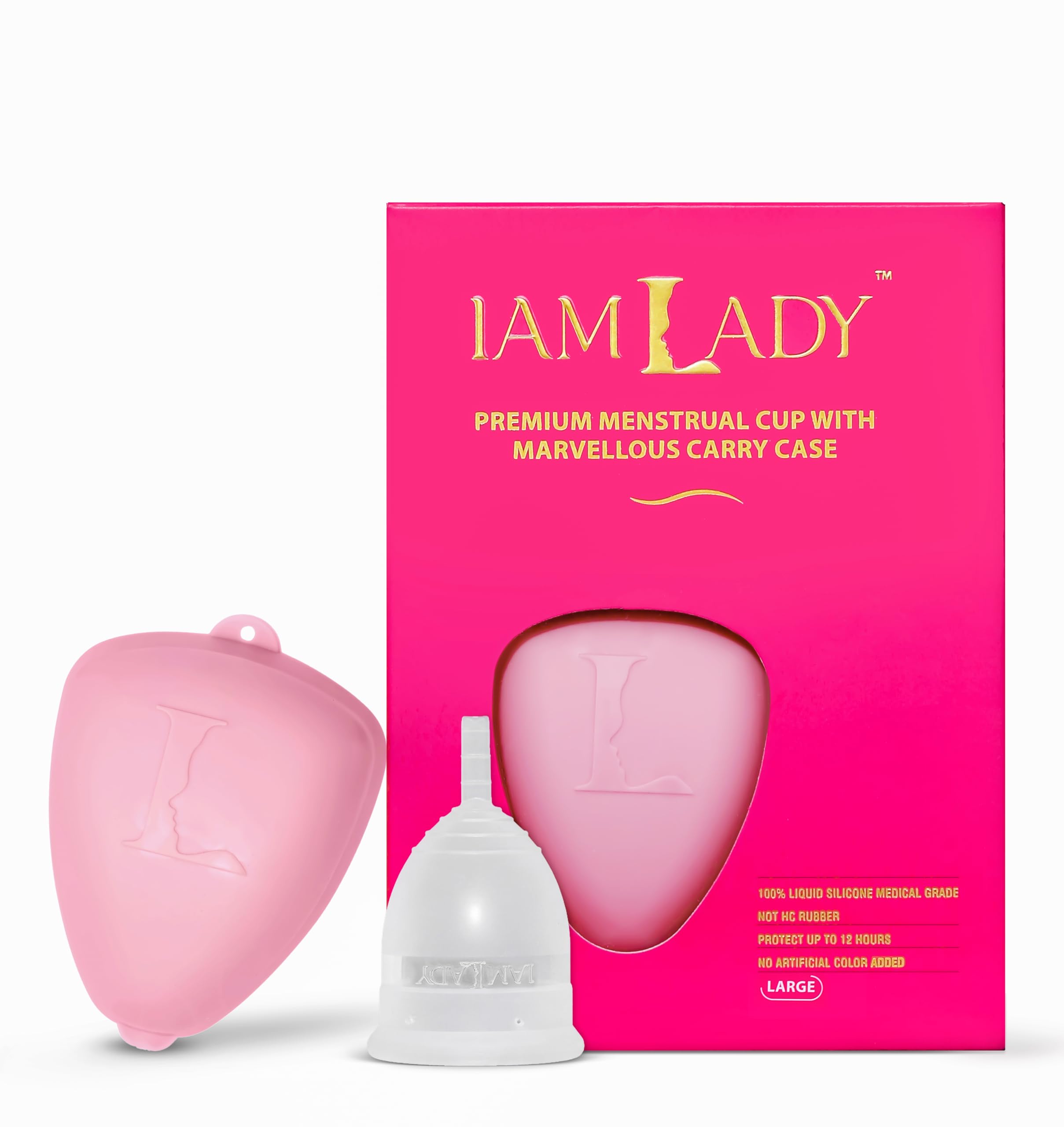 I AM LADY Premium Menstrual Cup (Large) – Free Carry case | Reusable, Leak-Free, Eco-Friendly & Comfortable with Marvellous Carry Case for Hygienic Storage | Period cup-image-10