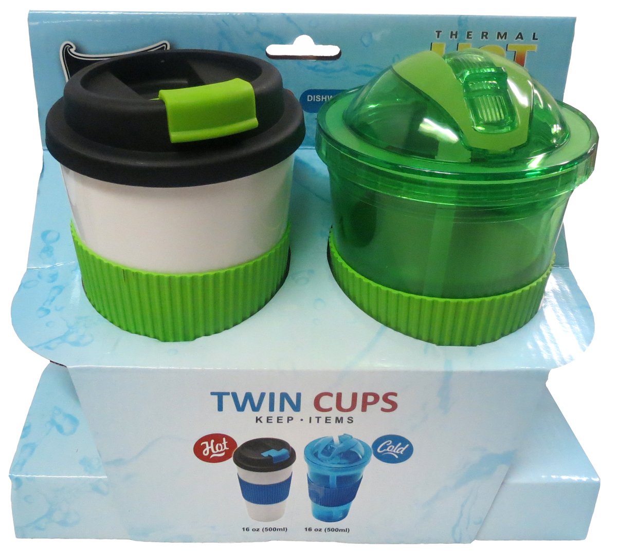 VM International Green Hot and Cold Fun Cups