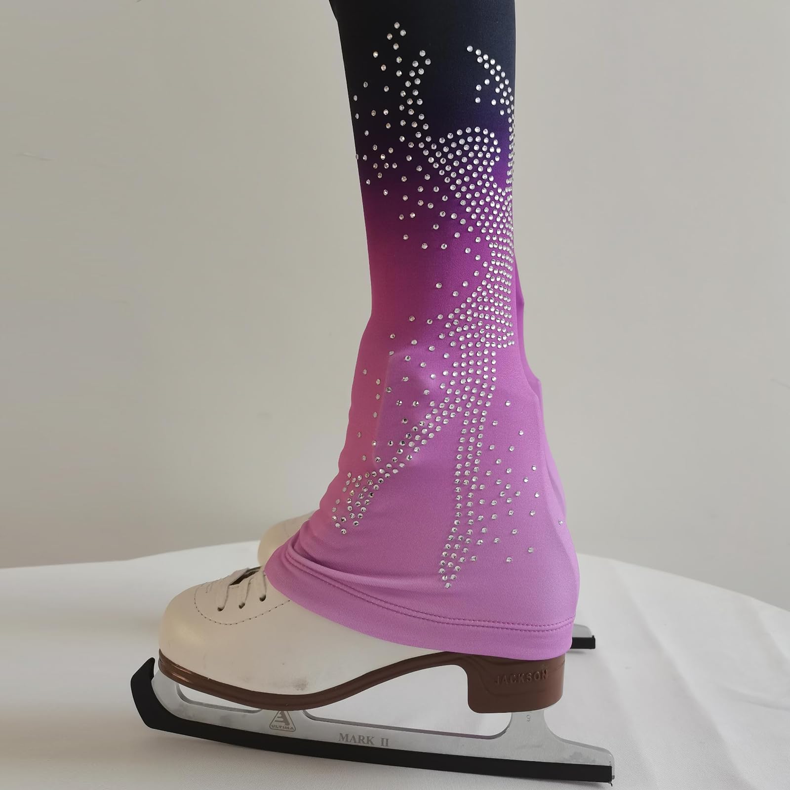 LIUHUO Pantalon de patinage artistique pour fille deux couleurs plus pantalon d'entraînement en velours