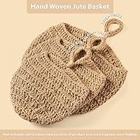 Vista 5 de Cesta colgante de yute bohemio – Cesta de frutas colgante de mimbre para almacenamiento de productos frescos, conservador de verduras para papas