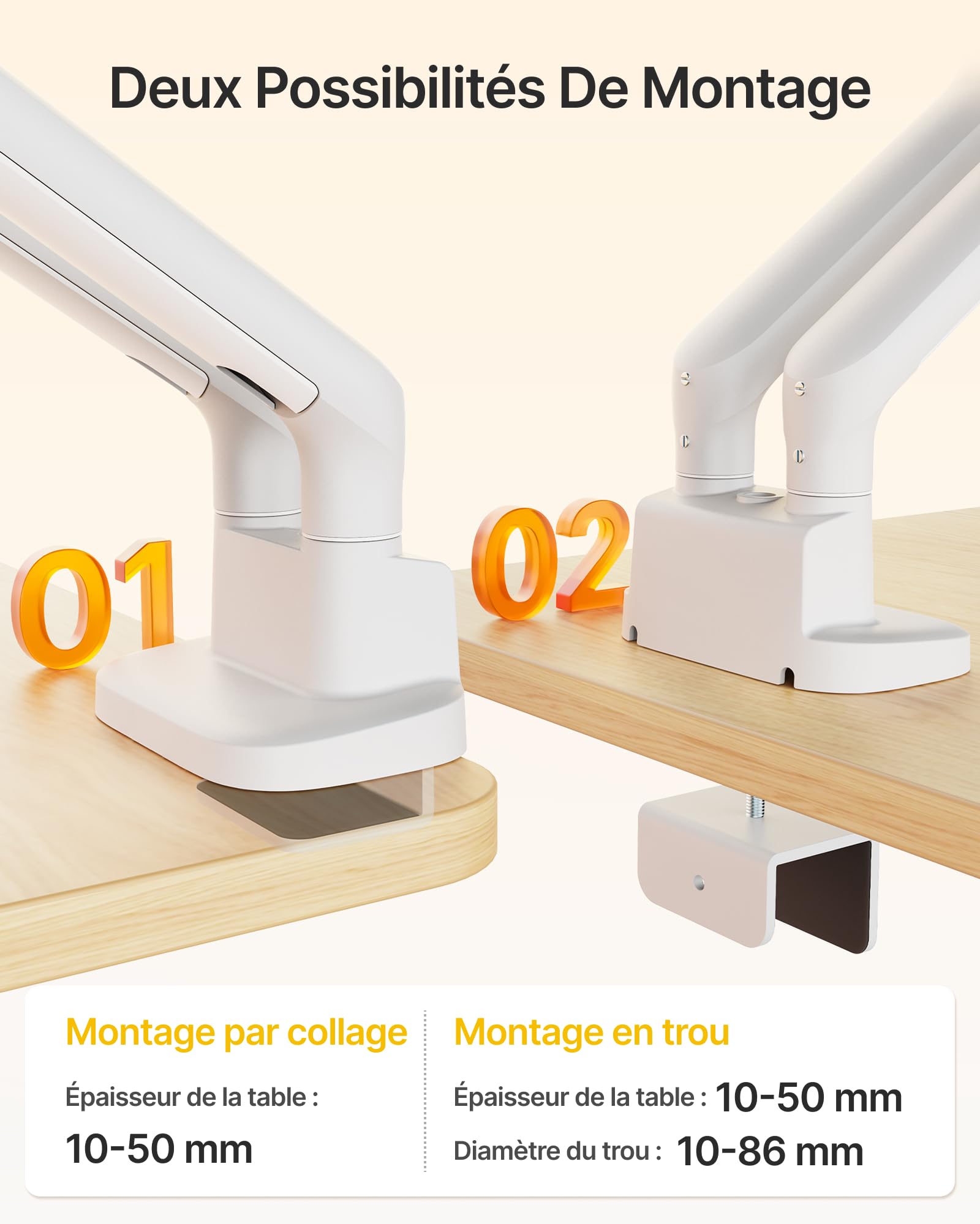 monTEK Support Double Écran PC 17-35 Pouces