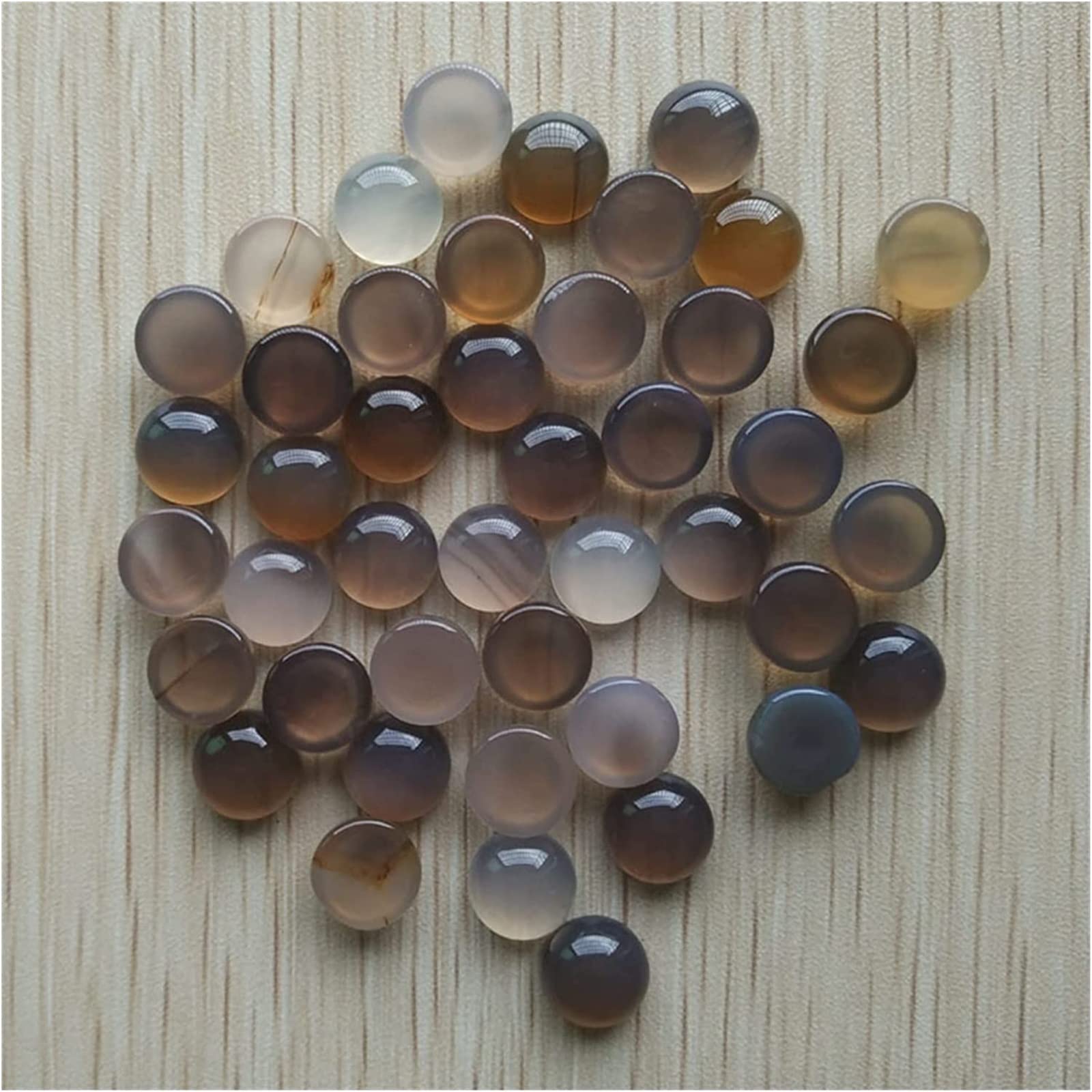 Minéraux pierres mode pierre naturelle agate grise 10mm JCAKES en gros