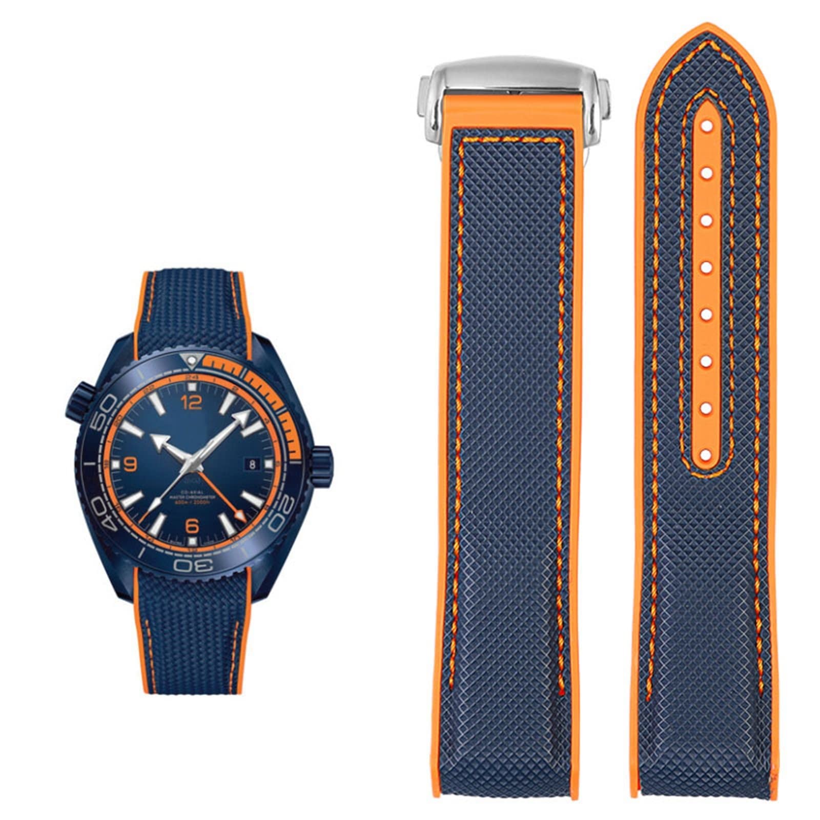 Bracelet Omega Seamaster étanche et résistant en nylon 22mm - 8