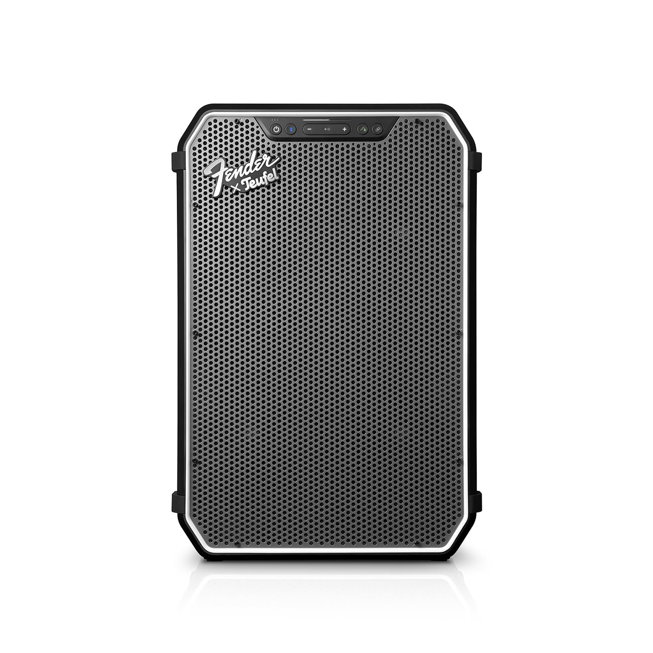 Teufel Fender x ROCKSTER Neo – Enceinte Bluetooth portée Ultra-puissante 130 DB, IP44 Anti-poussière et éclaboussures, Batterie LiFePO₄ Amovible 36 h (56 h Eco), entrées XLR/Jack, Party Link
