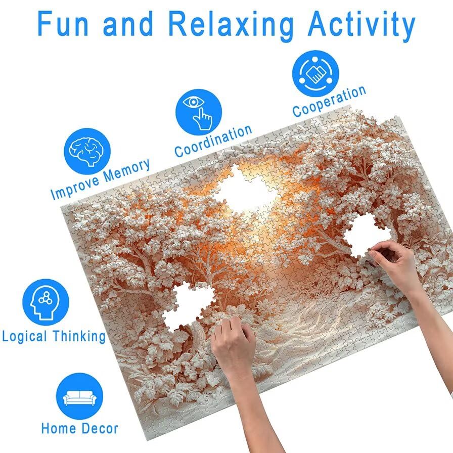 Puzzle 1500 Piezas Invierno para Adultos, Puzzle Paisajes de Madera con Caja Regalo para Adultos, Rompecabezas Desafiante para Toda la Familia, Rompecabezas para Regalo Mujer, Regalo Hombre, -5371