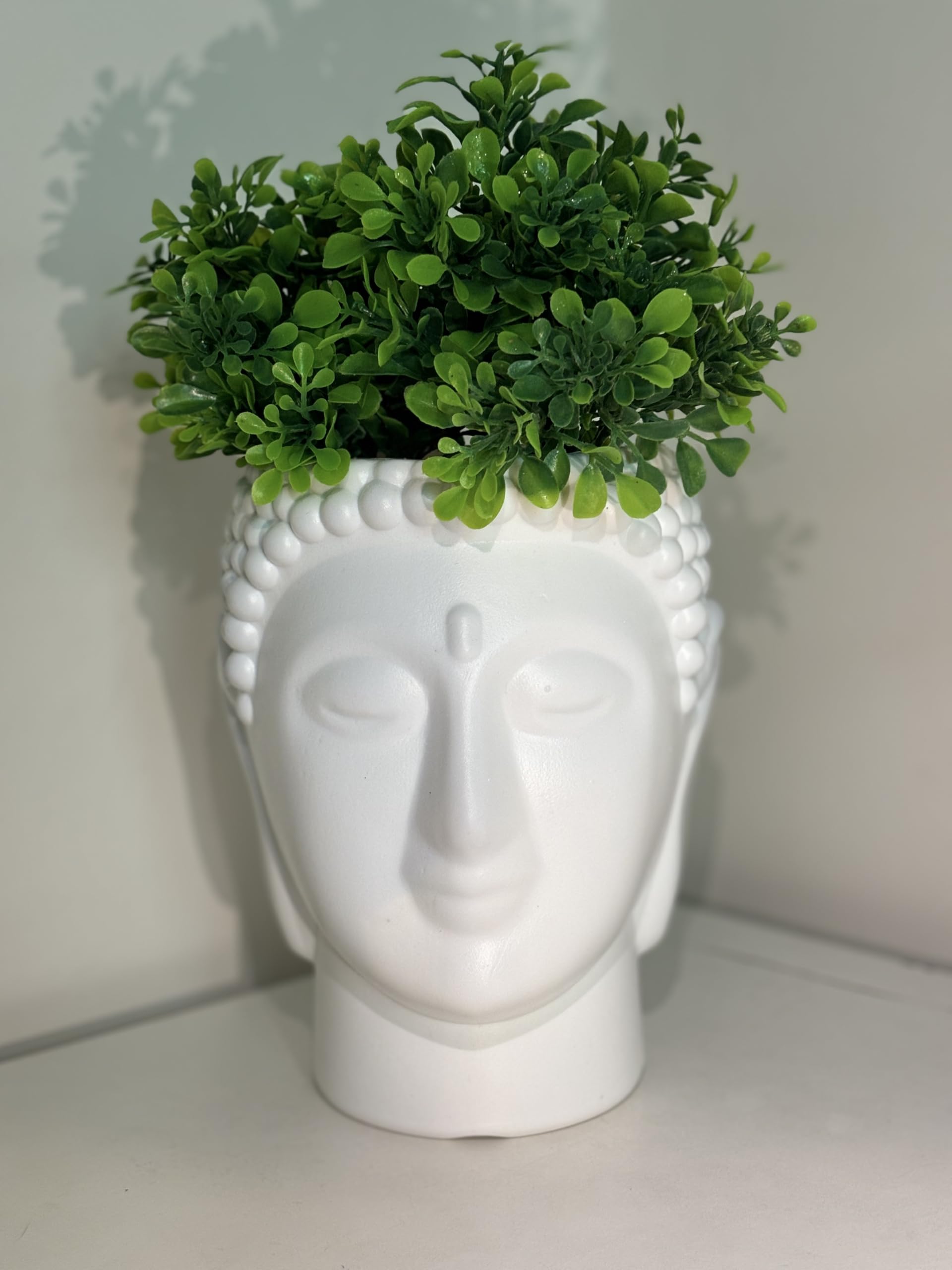 Buddha Statue White Planter Zen Buddha White Pot Buddha Head White Planter (Pack of 2) (B0D73R95FK) Amazon Price History, Amazon Price Tracker