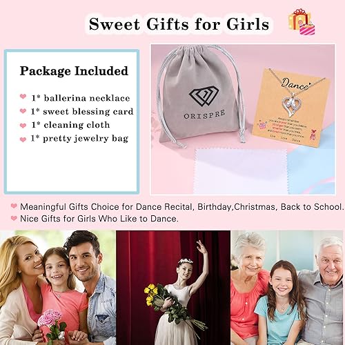 Miniatura 6 de Collar de bailarina, regalos para niñas, regalos de recital de baile para niñas, cumpleaños, graduación, regalos de Navidad, joyería para niñas