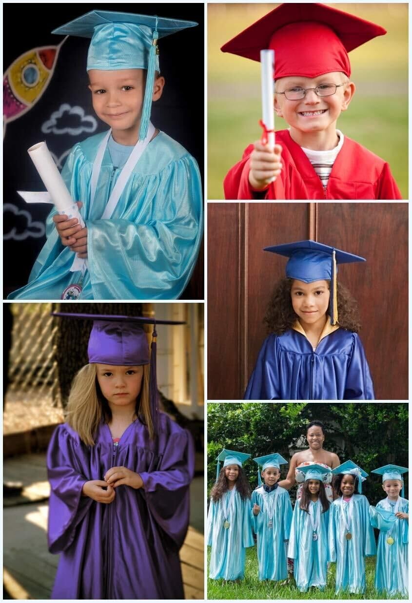 GraduatePro Kinder Abschluss Talar und Doktorhut 2026 Quaste Für Vorschule Kindergarten Abschlussfeier