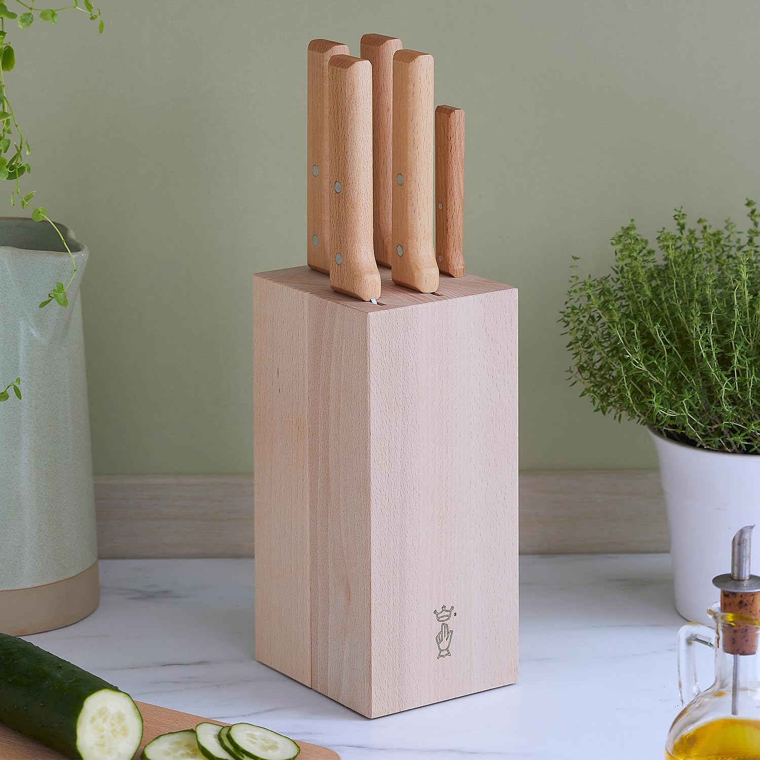 Opinel Bloc Viande avec 5 Couteaux - Collection Parallèle