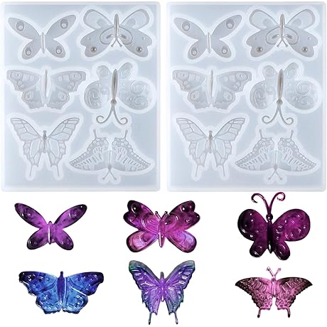 2 Pack Premium Butterfly Silicone Molds