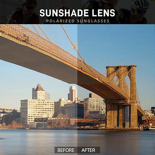 Miniatura 3 de OMEKOL Dos tamaños para adultos y jóvenes, gafas de sol deportivas de béisbol, ciclismo, hombres y mujeres, MTB Bicicletas al aire libre