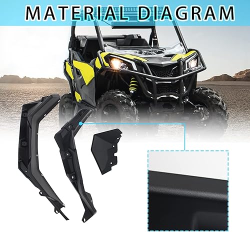 Miniatura 3 de Guardabarros extendidos para Maverick Trail Sport, aletas de barro delanteras y traseras, compatibles con Can-Am Maverick Trail Sport Max 2018-2023,