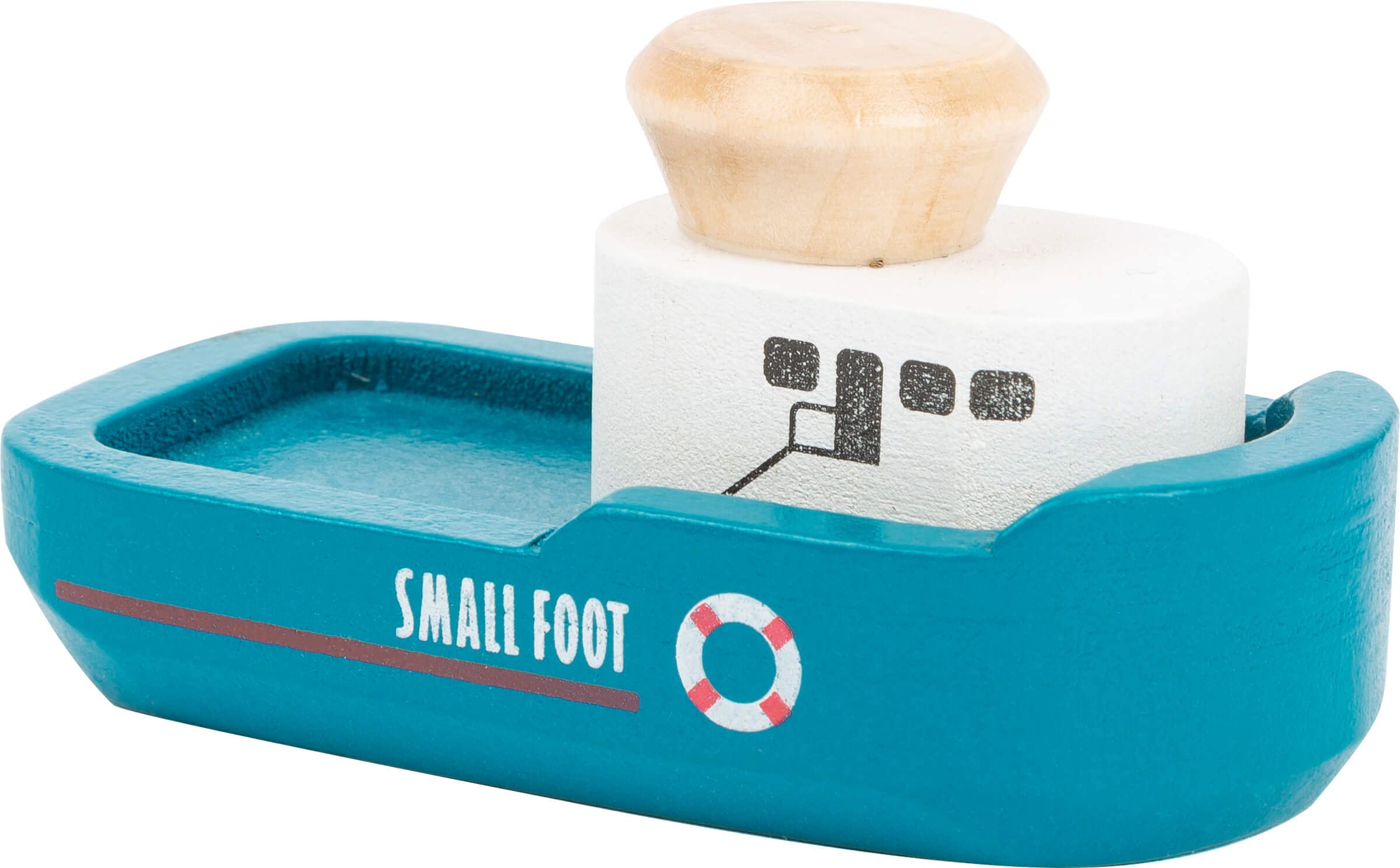 Small Foot Company- Terminal, Madera, con Puente móvil, Barco y contenedores, a Partir de 3 años de Edad Juguetes, Multicolor (11378)