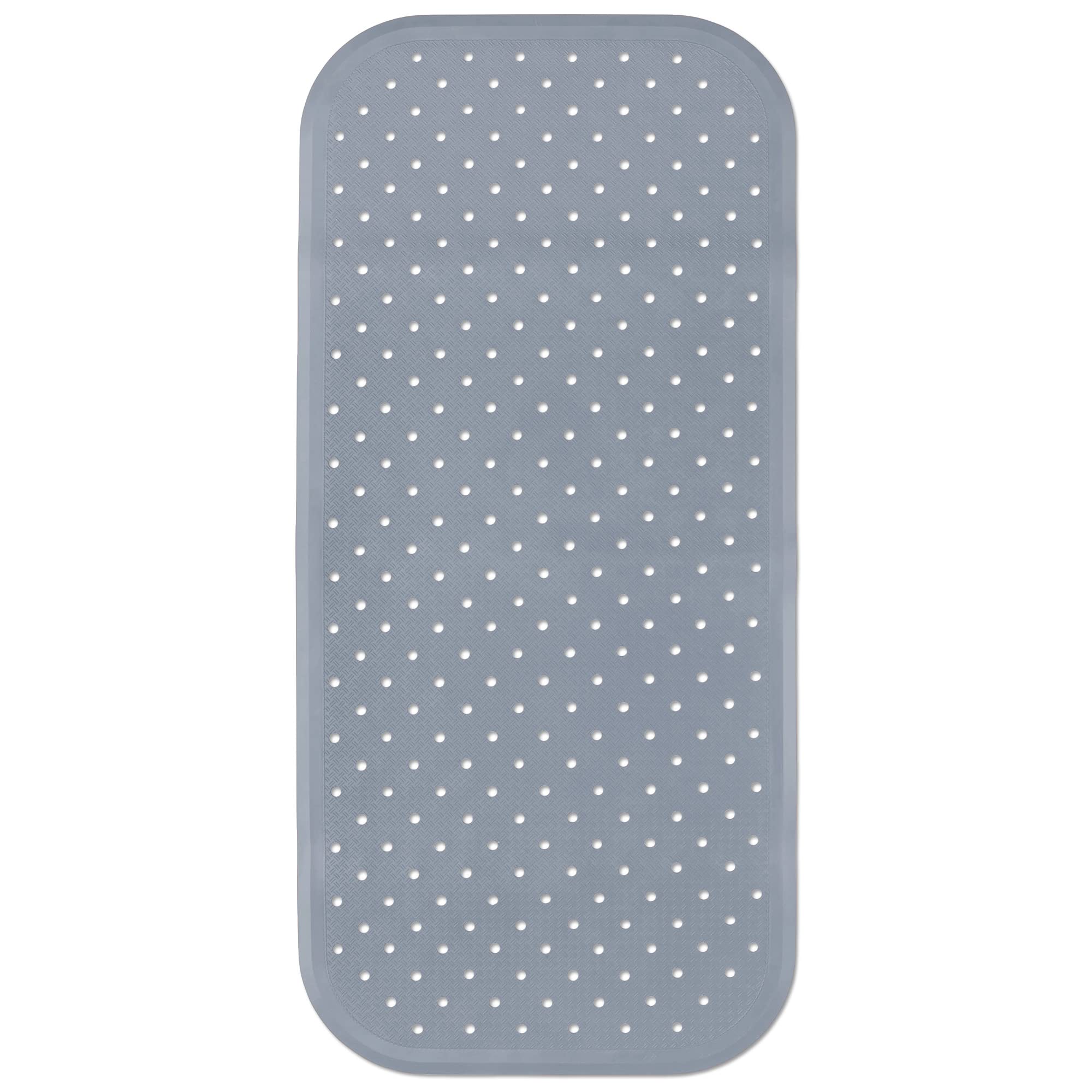 FAIR ZONE Tapis de bain antidérapant 76 x 34 cm - En caoutchouc naturel FSC - 100 % BPA et PVC - Bleu pétrole