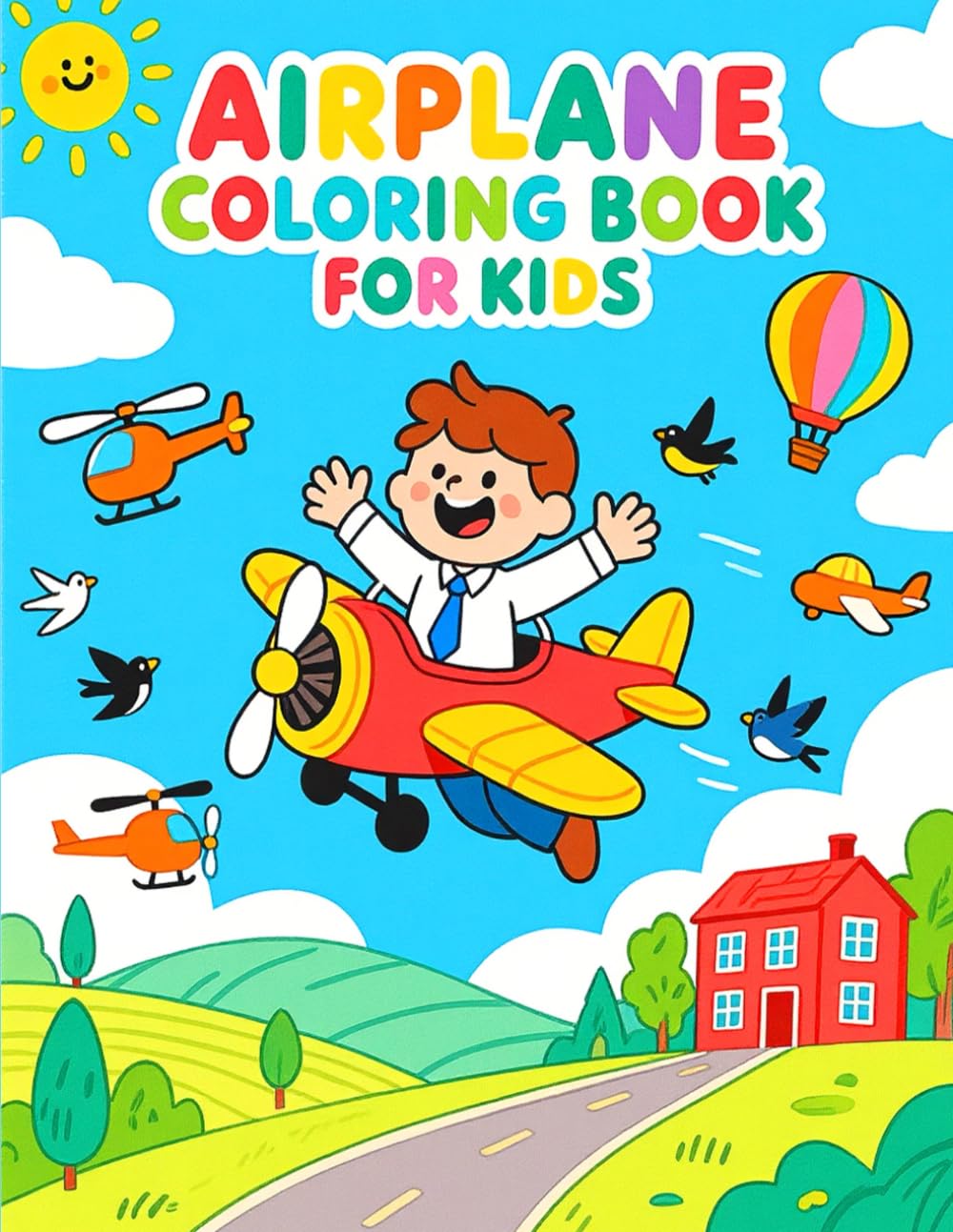 Airplane Coloring Book for Kids: Fun and Easy Aircraft Coloring Pages for Children | Jets, Planes & Aviation Fun and More | 30+ Full Coloring Pages