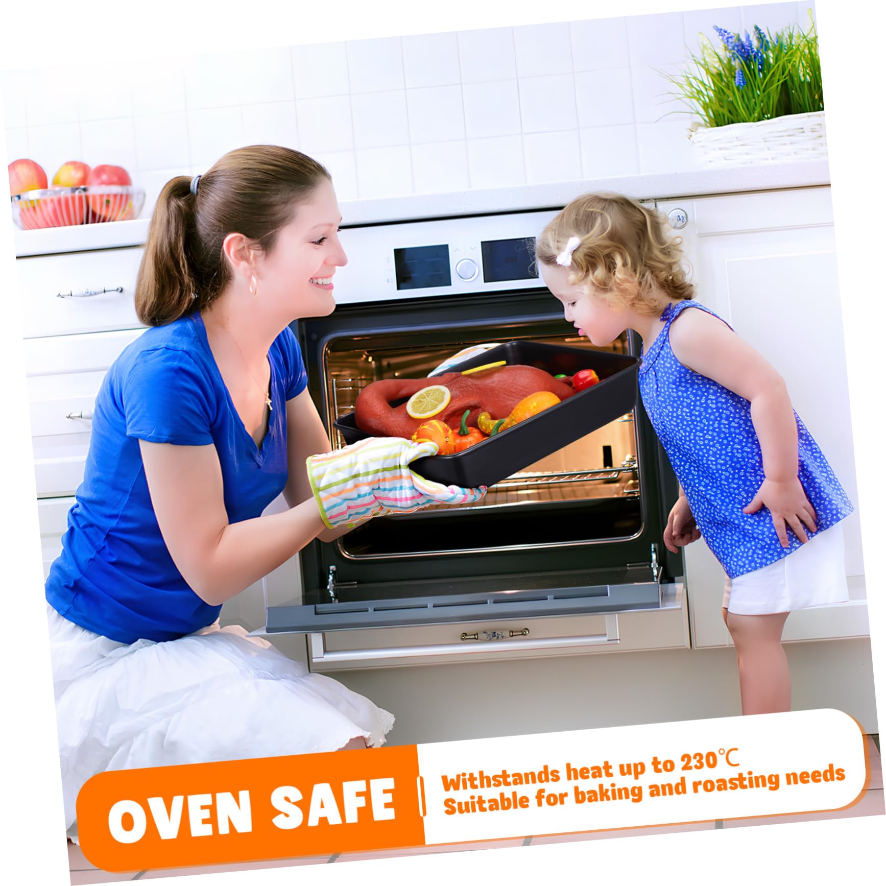 TOPBATHY 2stücke Backblech aus Edelstahl Ofenbleche zum Backen Kochbleche für Toaster und Bräter Backbleche für Küchenofen