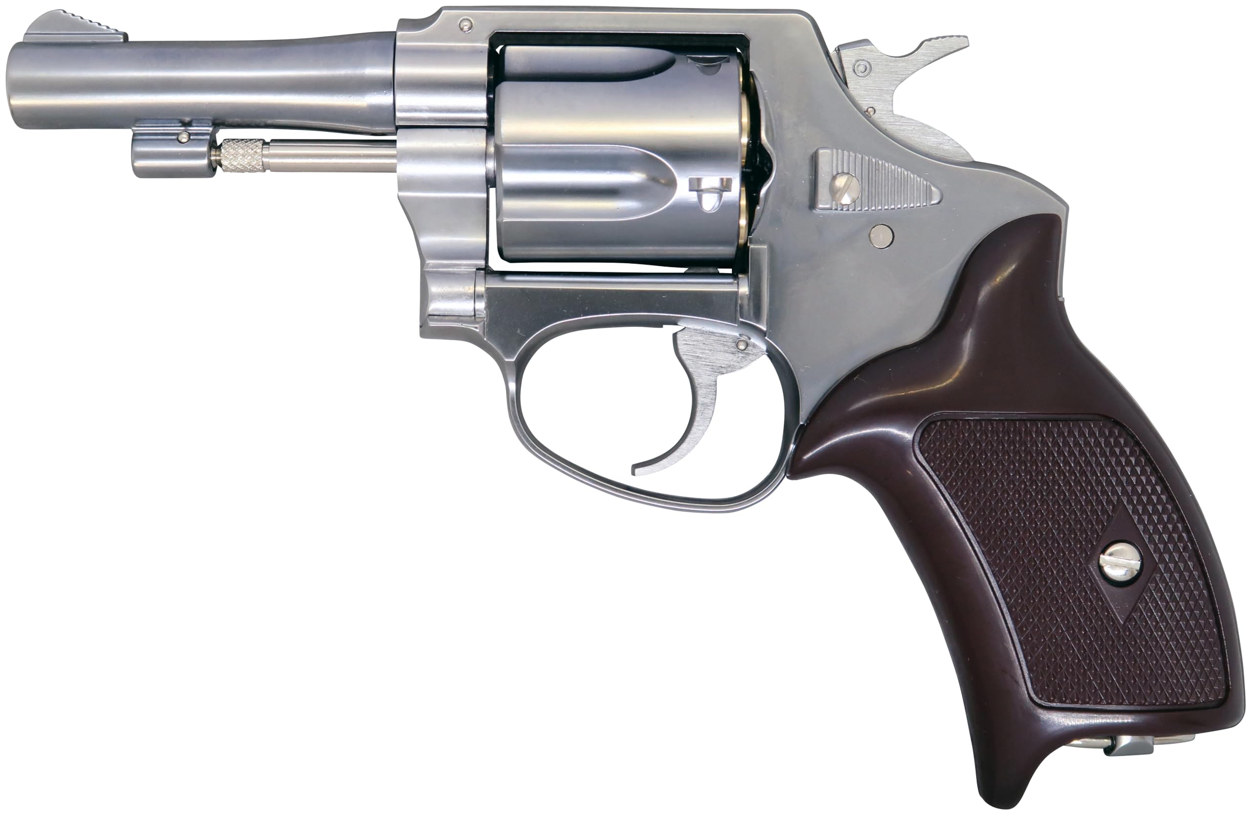 Amazon | マルシン ポリスリボルバー 77ミリ銃身 シルバーABS プラグ