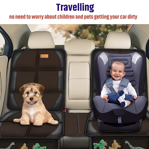 Miniatura 7 de Protector de asiento de automóvil para asiento de automóvil infantil, protección contra el agua y las manchas con acolchado grueso + bolsa de