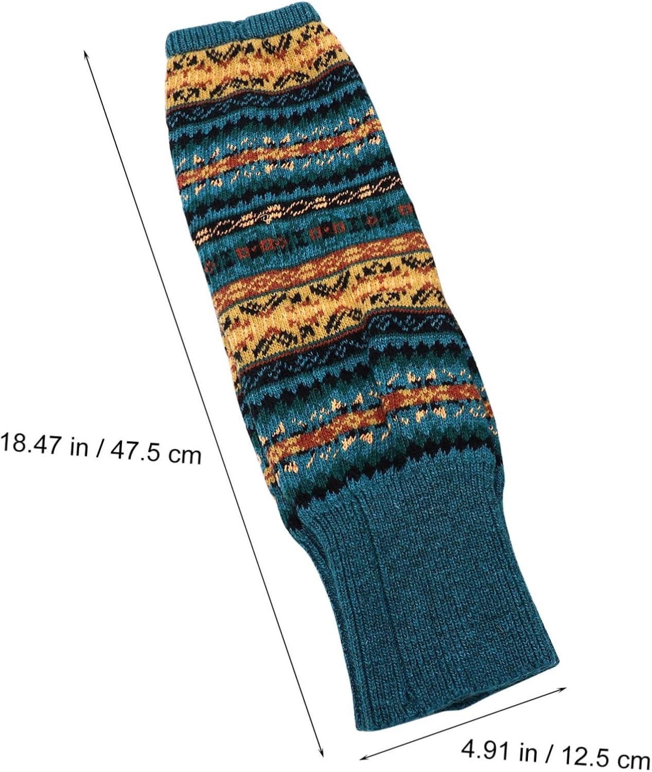 Warm Camouflage Bohemian Thick Wool Leg Warmers for Women Over-the-Knee Boot Covers Cozy Winter Sock Covers Stylish Design