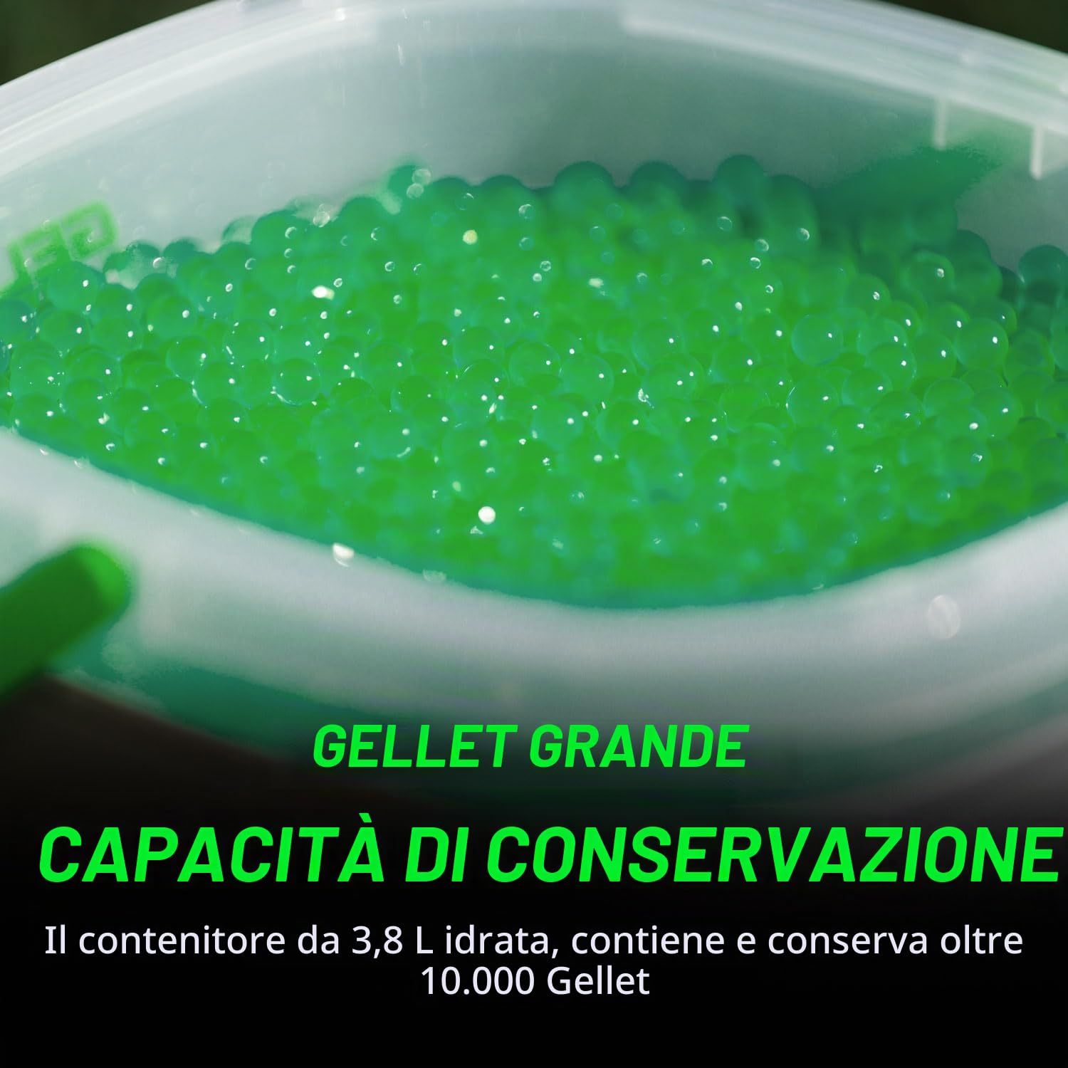 Gel Blaster Gellet Depot - Contenitore per munizioni pieghevole, ugello a caricamento rapido e filtro integrato, idrata e conserva oltre 10.000 gel - Design salvaspazio - Accessorio ufficiale Gel