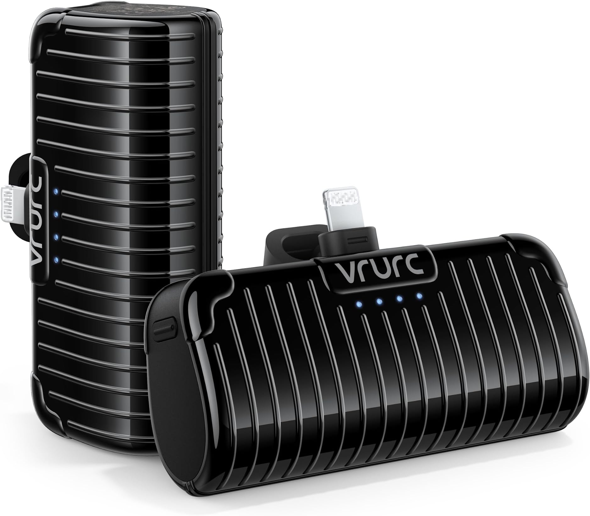 Amazon.com: VRURC Mini Portable Charger for iPhone, 2-Packs Power Bank ...
