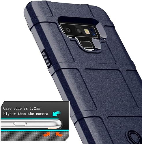 Miniatura 2 de Para Note 9 Caso, (Rugged Shield Series) TPU Grueso Sólido Armadura Rough Armor Funda Protectora Táctica Para Galaxy Note 9 (6.4 pulgadas) - Azul