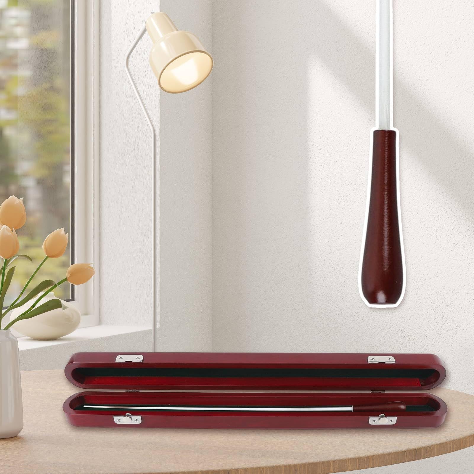 Music Baton, 15,4 -Zoll -Musik Leitete Baton, Orchester Baton Band Director Baton mit Fichtenholzhandle und Lagerhülle, Passt für Orchester -Dirigenten Musikprofis.