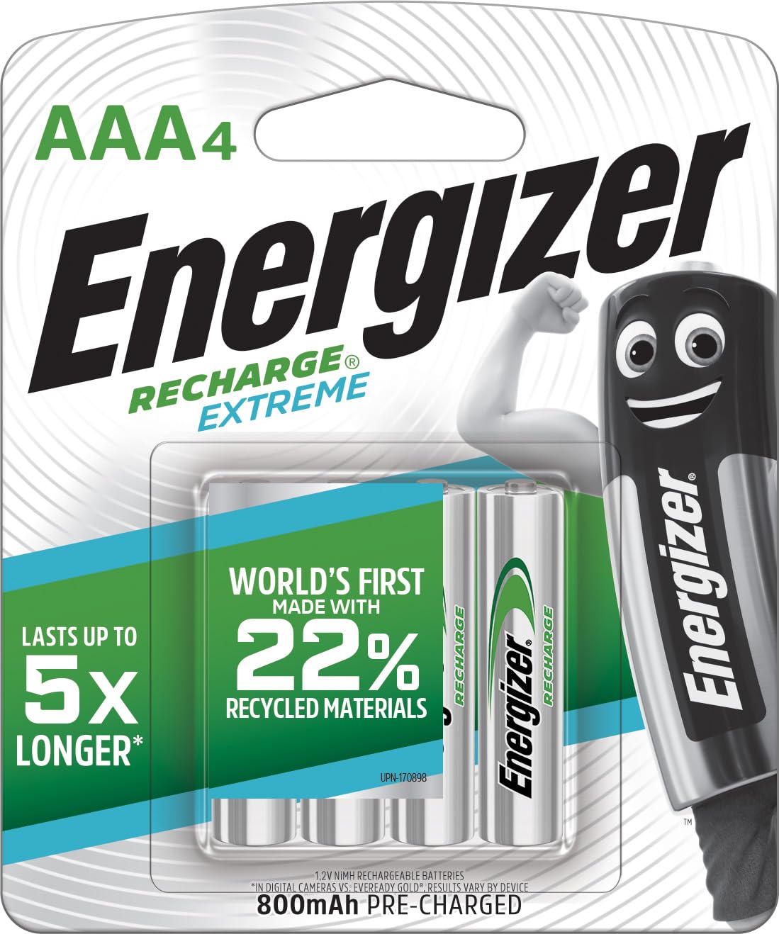 Energizer Rechargeable Extreme AAA Batteries Pack of 4
