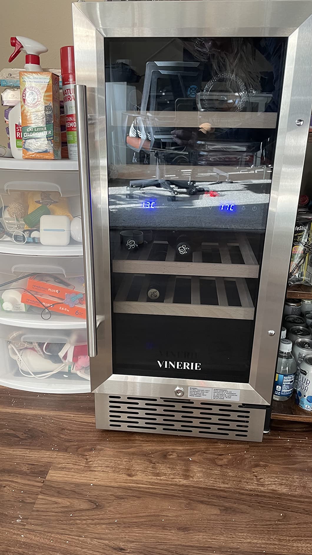 67/mo Finance VINERIE 168 Bottle Wine Cooler Refrigerators, Fast