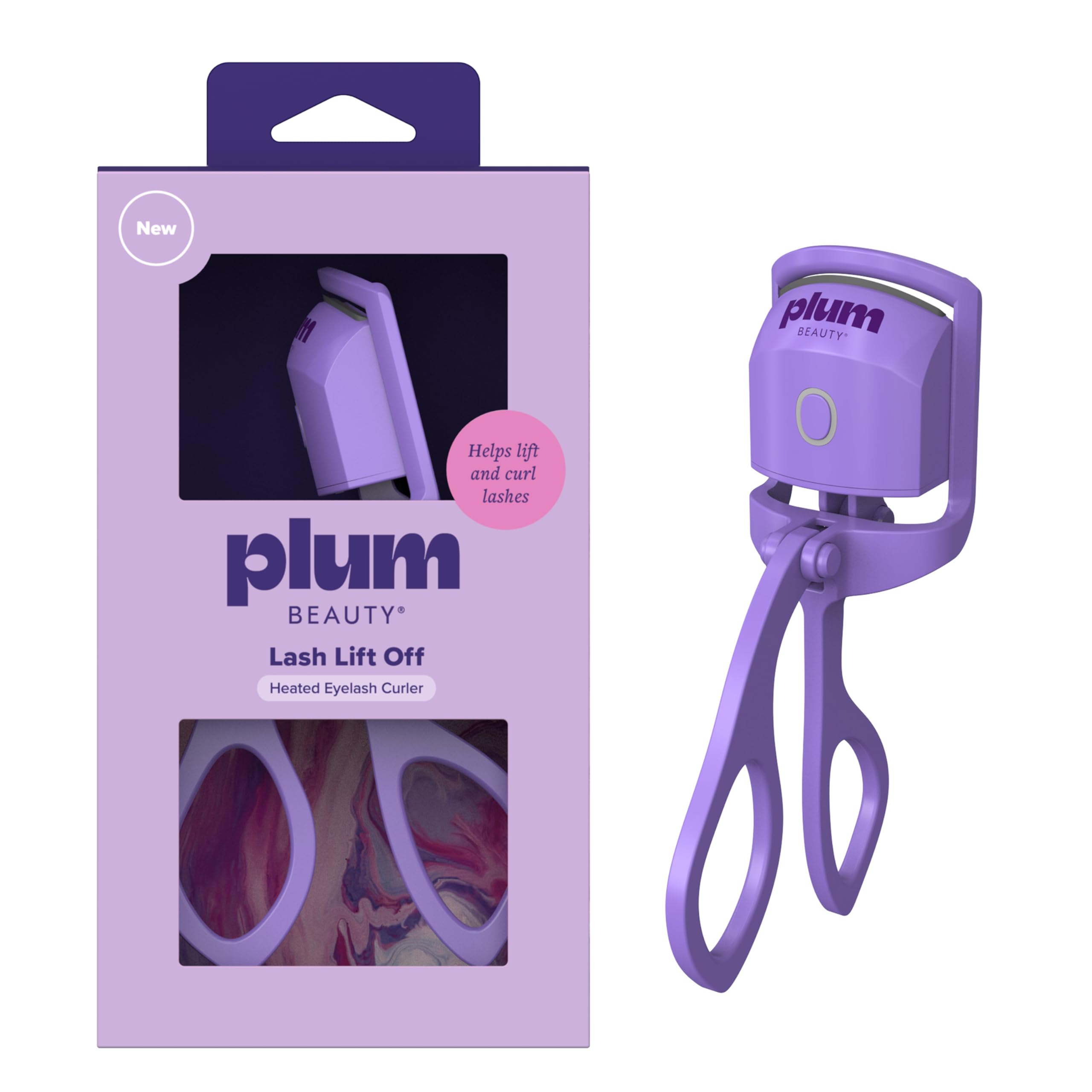 Plum Beauty Lash Lift Off Heated Eyelash Curler β USB-C Rechargeable Electric Eye Lash Curler with 2 Temperature Settings β Long-Lasting, No-Pinch Lash Lift for Effortless, Wide-Awake Eyes - 1
