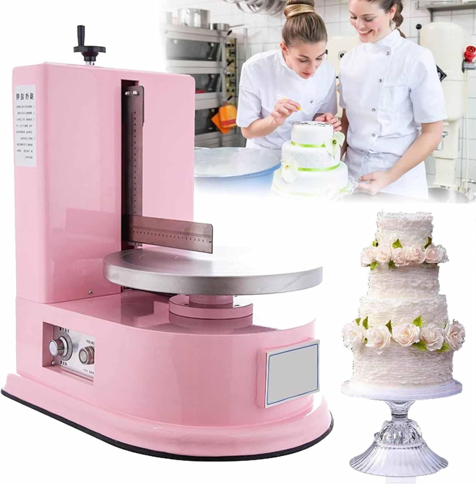 Esparcidor automático de Crema de Pastel, máquina raspadora de Hielo de Mantequilla para Pastel de cumpleaños Recubrimiento Liso, aplicador de Mermelada de Pan~/