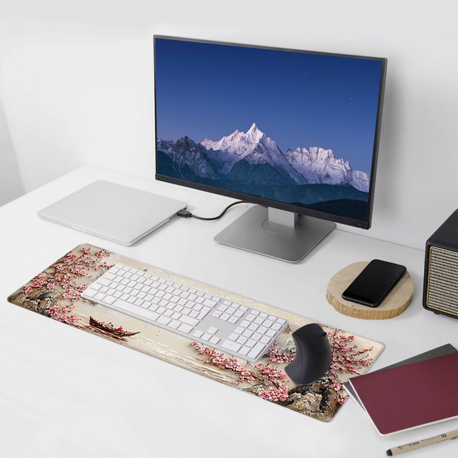 Tappetino per Mouse XXL 1400 x 600 x 3mm Tappetino Mouse Gaming Grande, Mousepad con Base in Gomma Antiscivolo, Tappeto per Tavolo da Gaming per Mouse e Tastiera, Accessori PC (ragazza lupo) V-716